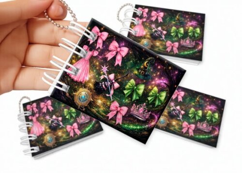 Mini Livro de Colorir 6x8cm Wicked Bruxas de Oz
