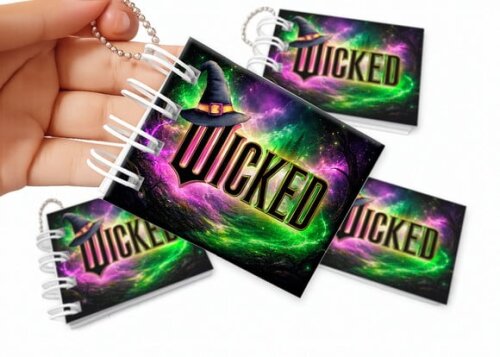 Mini Livro de Colorir 6x8cm Wicked Bruxas de Oz