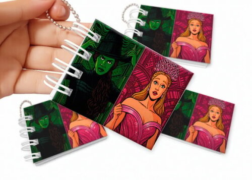 Mini Livro de Colorir 6x8cm Wicked Bruxas de Oz