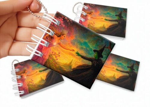Mini Livro de Colorir 6x8cm Wicked Bruxas de Oz