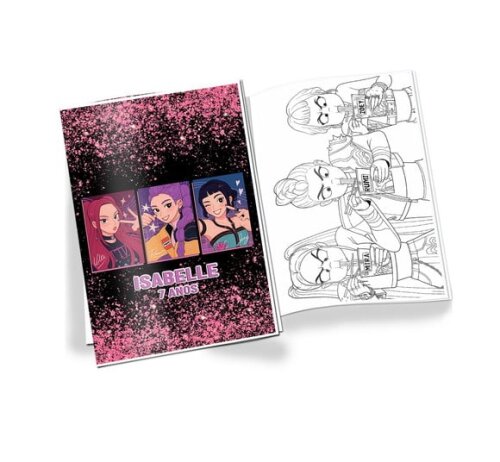 Revista de Colorir Guerreiras do K-pop