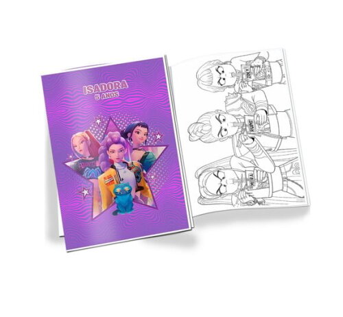Revista de Colorir Guerreiras do K-pop