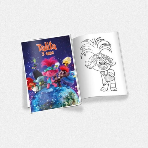 Revista de Colorir Trolls World Tour