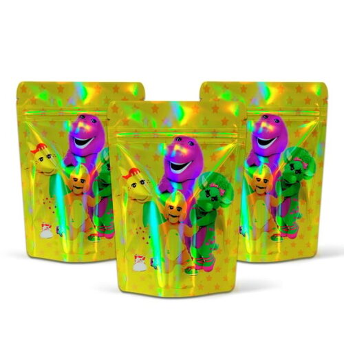 Saquinho Metalizado 10x15cm Barney e Seus Amigos