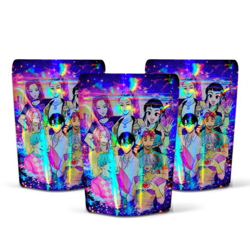 Saquinho Metalizado 10x15cm Guerreiras do K-pop