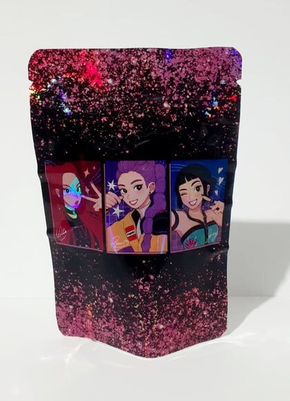Saquinho Metalizado 10x15cm Guerreiras do K-pop