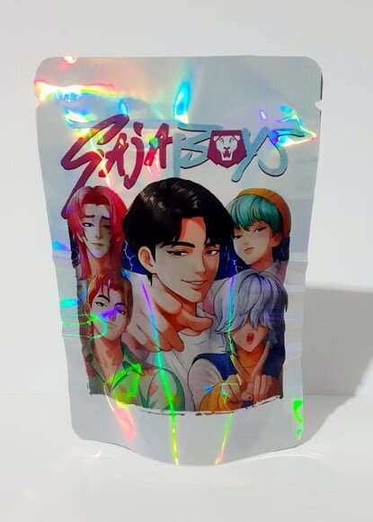 Saquinho Metalizado 10x15cm Guerreiras do K-pop Saja Boys