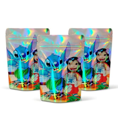 Saquinho Metalizado 10x15cm Lilo e Stitch