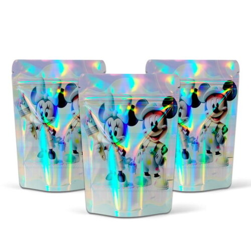 Saquinho Metalizado 10x15cm Mickey e Minnie