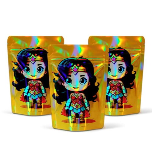 Saquinho Metalizado 10x15cm Mulher Maravilha