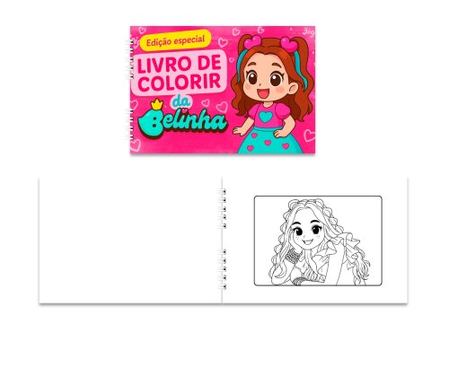 Caderno para Colorir 15x21cm Capa Mole Belinha