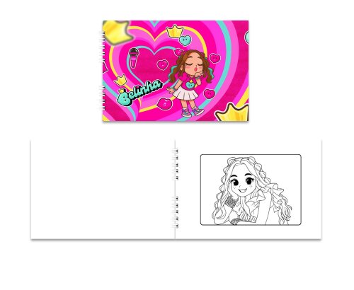 Caderno para Colorir 15x21cm Capa Mole Belinha