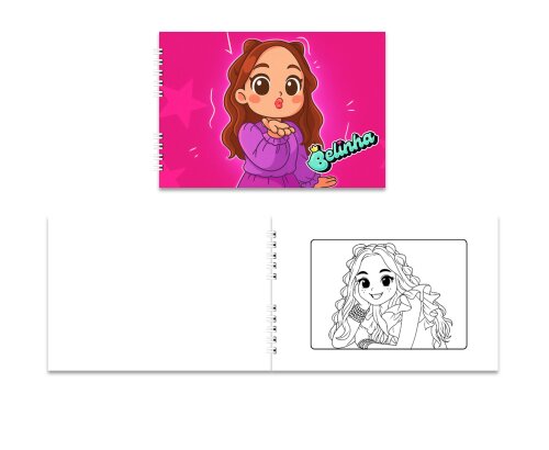 Caderno para Colorir 15x21cm Capa Mole Belinha