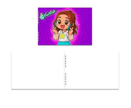 Caderno de Desenho 15x21cm Capa Mole Belinha