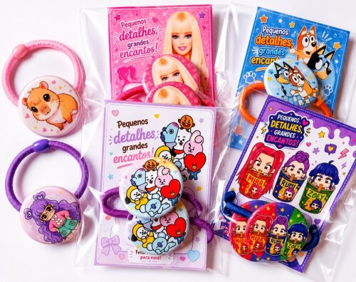Kit Xuxinhas Elástico para cabelo A Casa Mágica da Gabby E