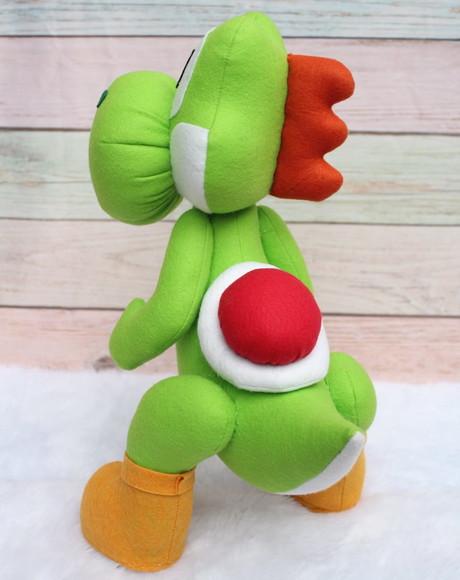 Boneco Yoshi em Feltro Mario Bros - Pronta Entrega