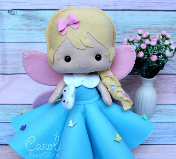 Fada do Dente em Feltro Infantil Decorativa 31cm