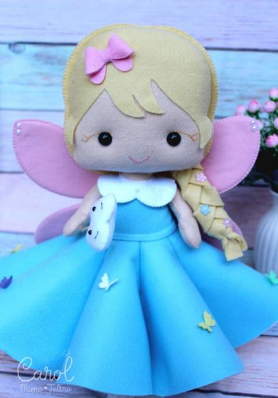 Fada do Dente em Feltro Infantil Decorativa 31cm