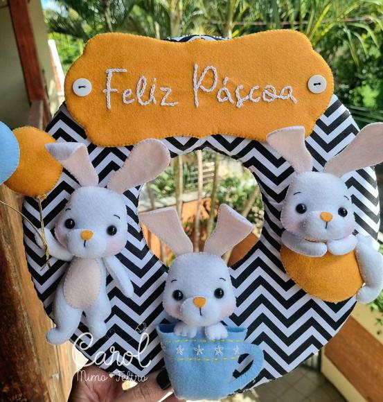Guirlanda de Páscoa para Porta Decorativa