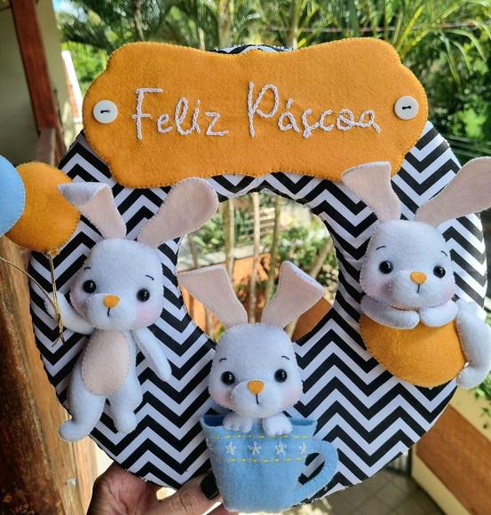 Guirlanda de Páscoa para Porta Decorativa