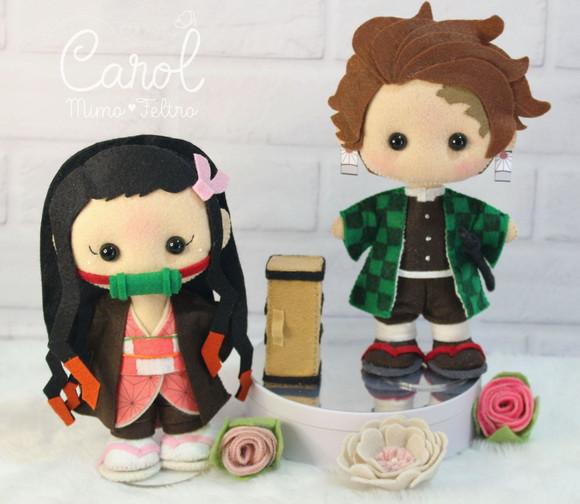 Kit Demon Slayer Decorativo com Tanjiro Nezuko Zenitsu e Inosuke