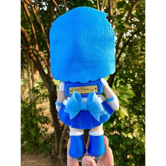 Sailor Mercury (Ami Mizuno) em Feltro 22cm | Boneca Geek