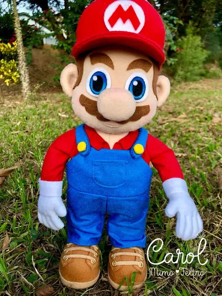 Boneco Mario Bros em Feltro 3D - Pronta Entrega