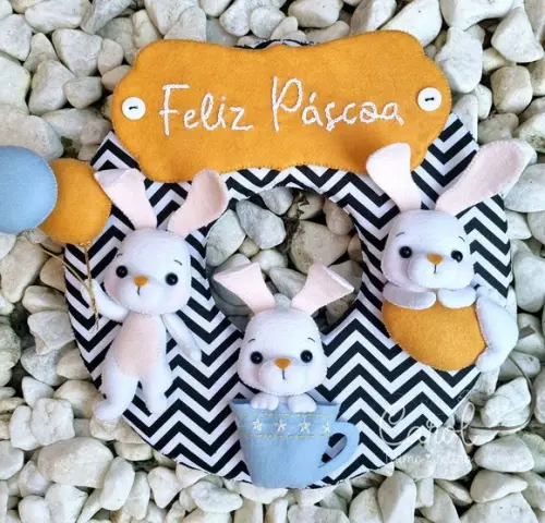 Guirlanda de Páscoa para Porta Decorativa