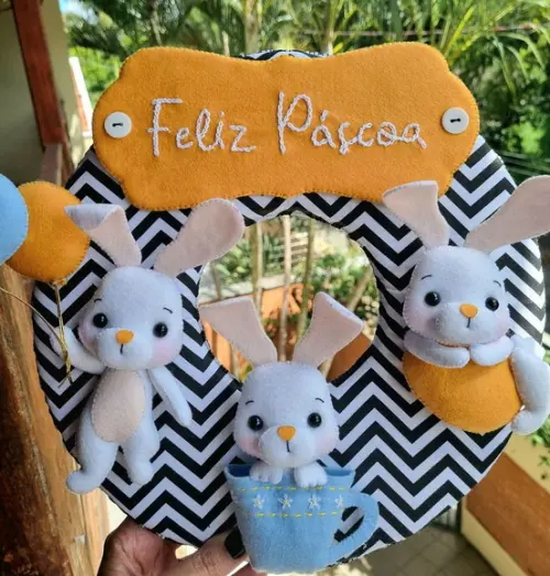 Guirlanda de Páscoa para Porta Decorativa