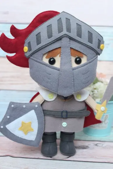 Kit Decoração Princesa e Cavaleiro em Feltro Infantil