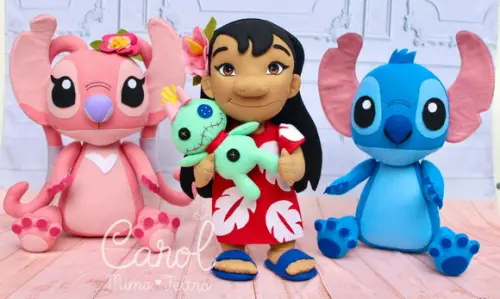 Kit Lilo Stitch e Angel Decoração Disney Coleção e Presente