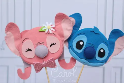 Kit Lilo Stitch e Angel Decorativo | Presente e Coleção Disney