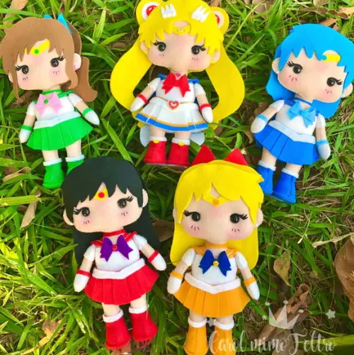 Kit Sailor Moon Decoração Anime com Sailor Moon e Guerreiras Sailors