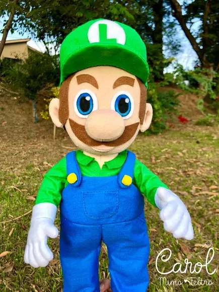 Luigi Decoração Super Mario Gamer Coleção Presente e Quarto Temático
