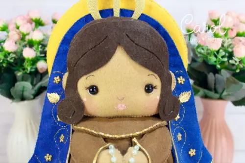 Nossa Senhora Aparecida em Feltro 25cm | Artesanou