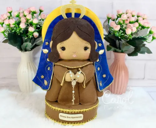 Nossa Senhora Aparecida em Feltro 25cm | Artesanou