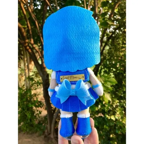Sailor Mercury (Ami Mizuno) em Feltro 22cm | Boneca Geek