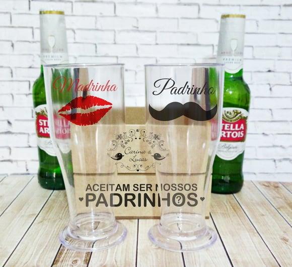 Kit Caixote Convite Padrinhos e Madrinhas
