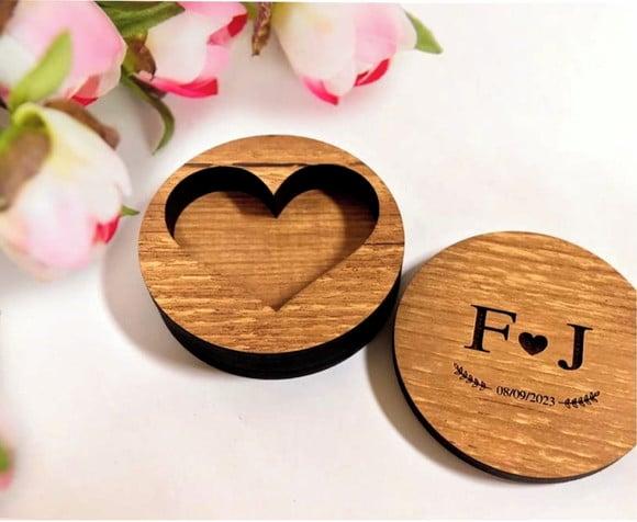 Porta Aliança Casamento Personalizado