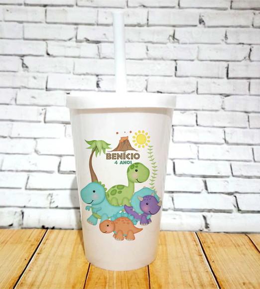 10 Copos Happy Dino Baby