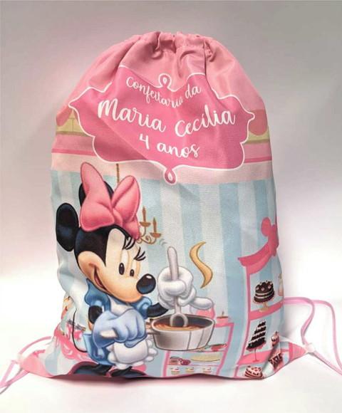 10 Mochilas Minnie Confeiteira- Grande