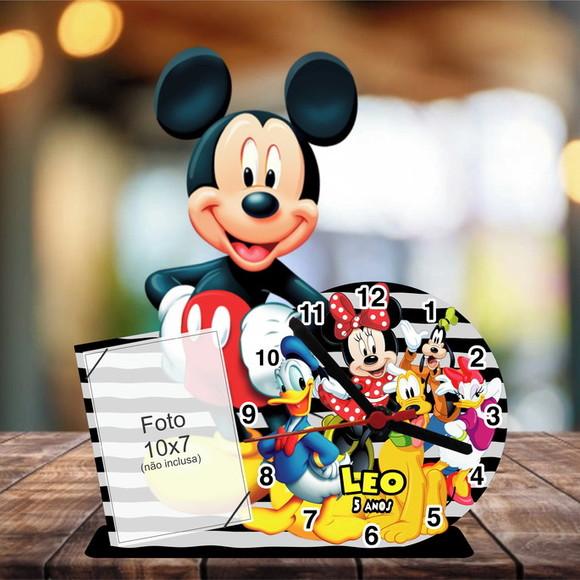 35 Centro de Mesa Turma do Mickey com Foto