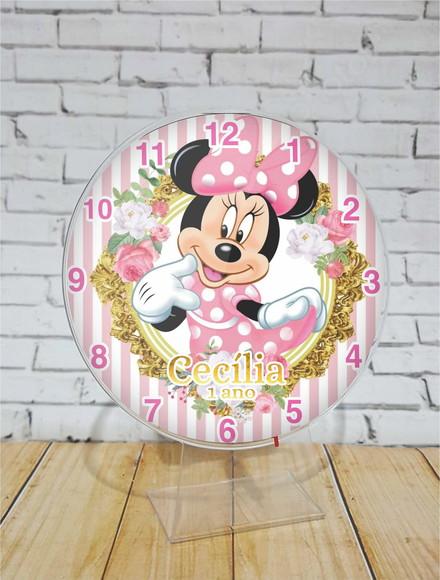 10 Relógios de Mesa Minnie Rosa
