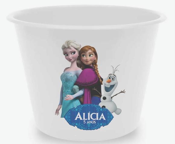 10 Baldes de Pipoca Frozen - Impressão Direta