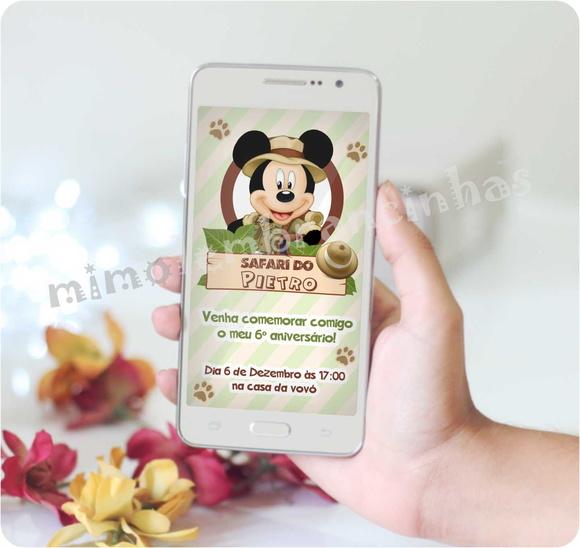 Convite Virtual Mickey Safari