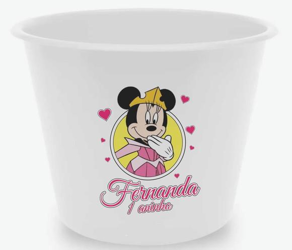 10 Baldes de Pipoca Minnie Rosa - Impressão Direta