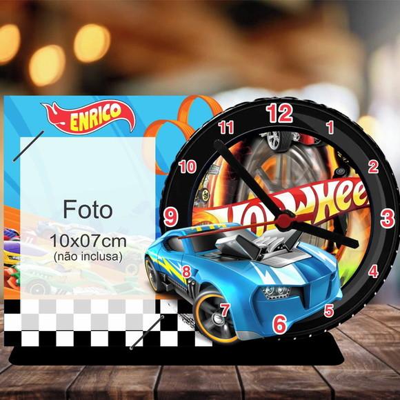 15 Porta Retrato com Relogio Hot Wheels