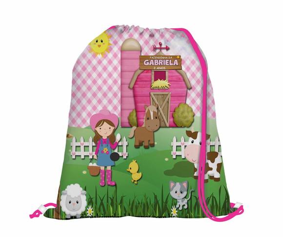 10 Mochila Fazendinha Menina- Grande