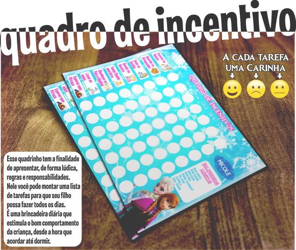 Quadro de Incetivo Frozen