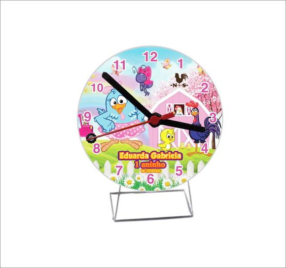 10 Relógios de Mesa Galinha Pintadinha Rosa